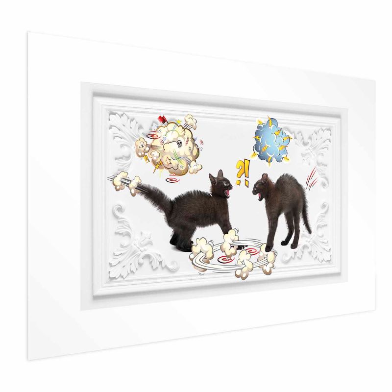 Plakat Artgeist Kocia kłótnia 60x40 cm bez ramy 1 szt