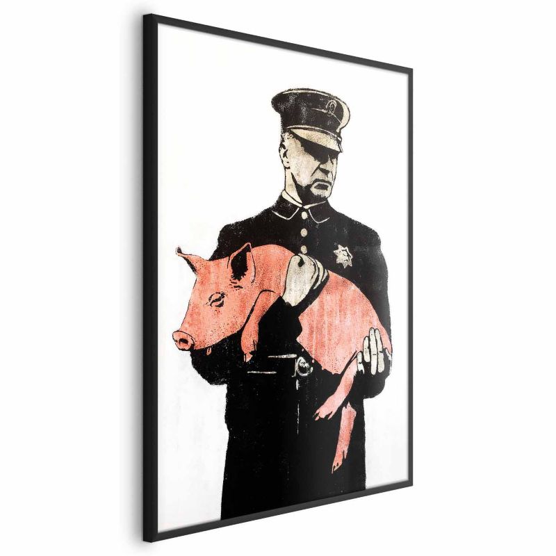 Plakat Artgeist Policyjna świnia 21x30 cm z ramą czarną 1 szt