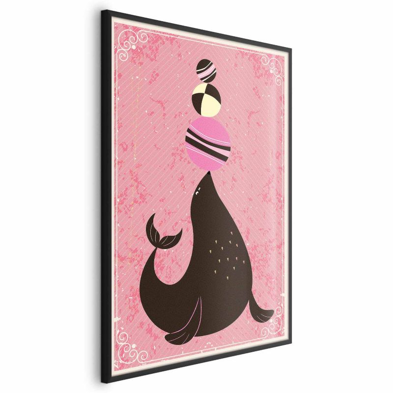 Plakat Artgeist Foka 60x90 cm z ramą czarną 1 szt