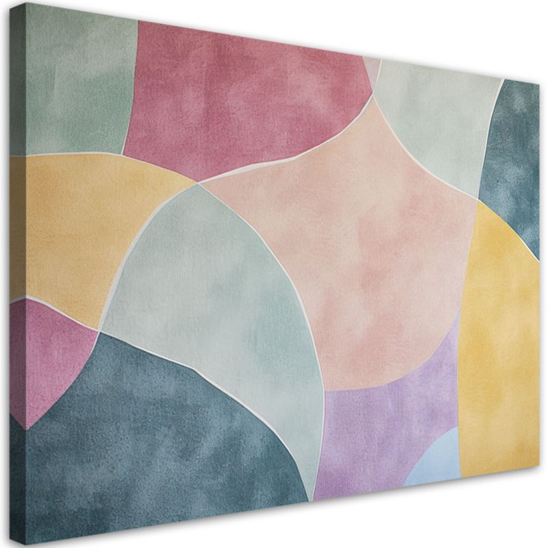 Obraz do salonu sypialni Feeby Pastelowa Abstrakcja Retro 90x60cm 1szt