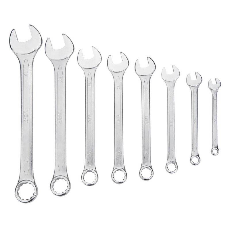 Klucze płasko-oczkowe NEO TOOLS 6-19 mm, zestaw 8 szt. 1 kpl