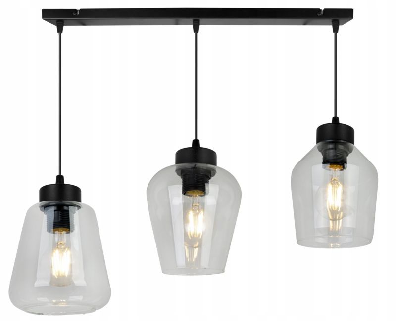 Lampa sufitowa wisząca Light Home LH Rijeka 3x E27 60W bezbarwny 1szt