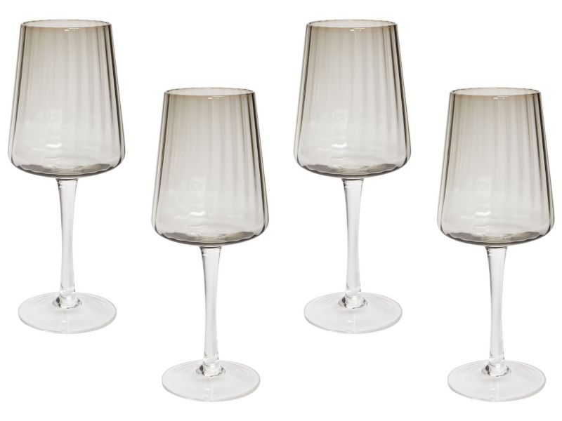 Zestaw 4 kieliszków do wina Quartz 360 ml Szary 1 kpl