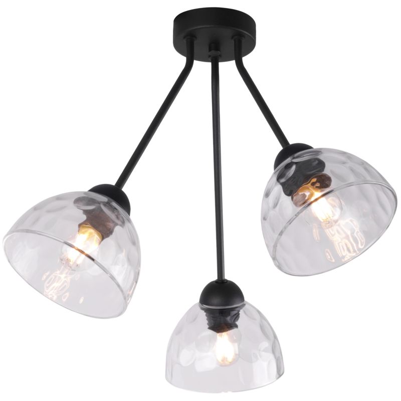 Lampa sufitowa wisząca Light Home LH Venice Trio 1x E27 60W klosz bezbarwny 1szt.