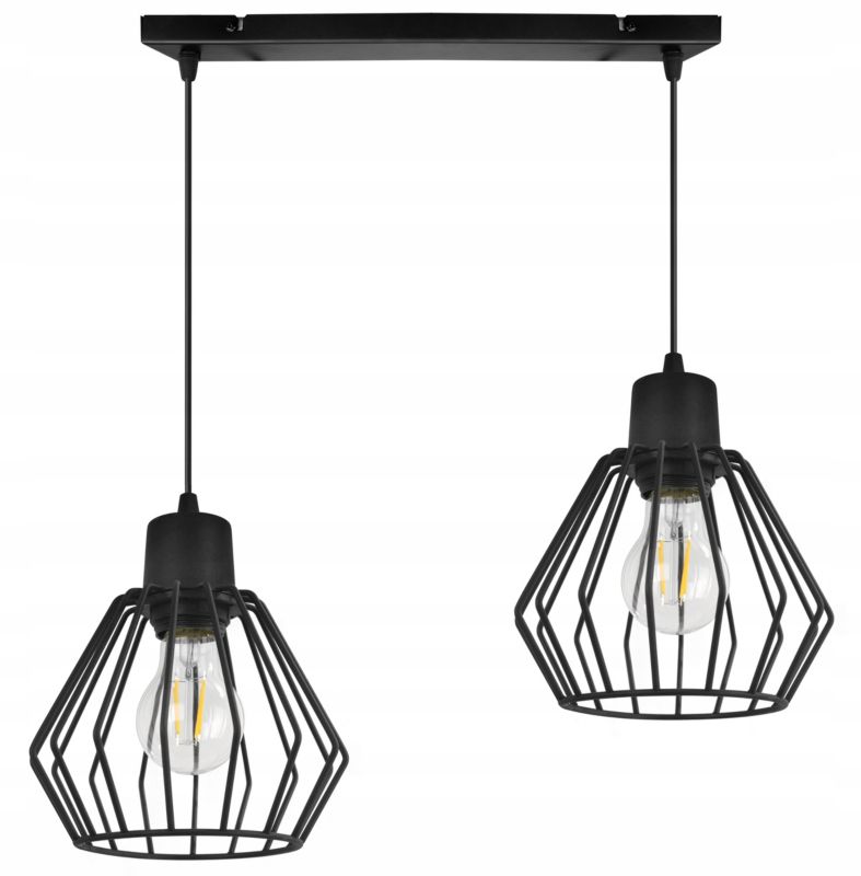 Lampa sufitowa wisząca Light Home LH Nuvola 2x E27 60W czarny 1szt.