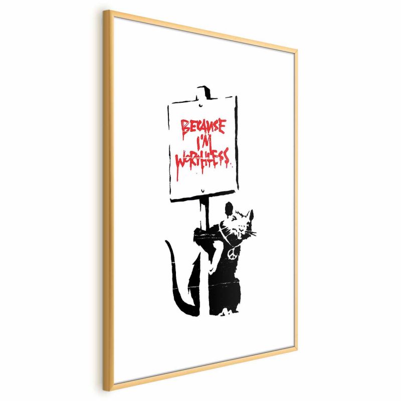 Plakat Artgeist Worthless 60x90 cm z ramą złotą 1 szt