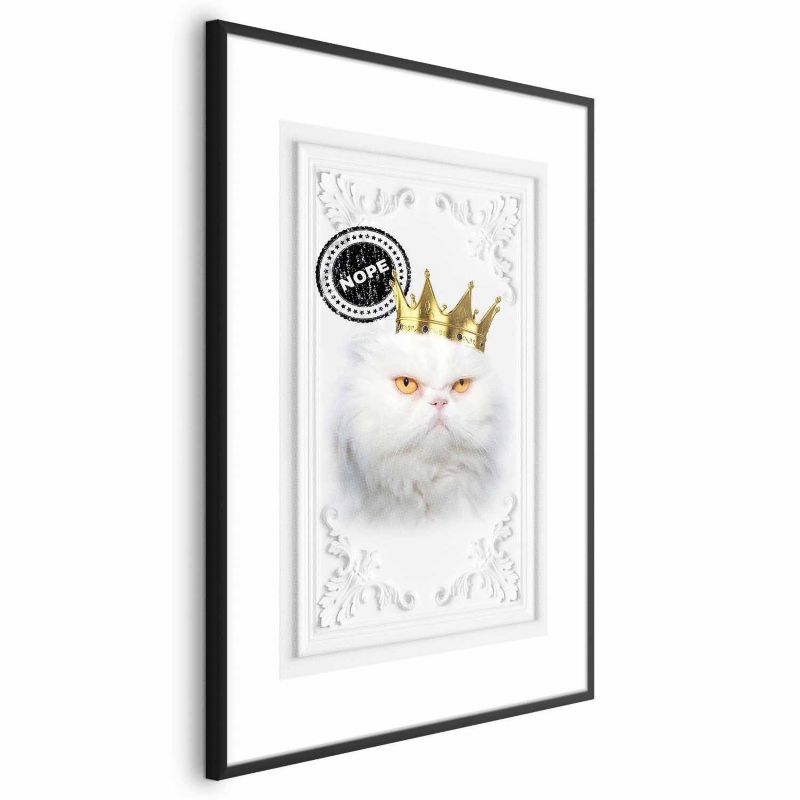 Plakat Artgeist Król kot 40x60 cm z ramą czarną 1 szt