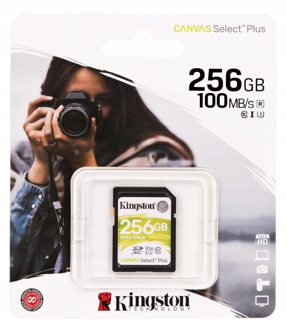 KINGSTON SDXC 256GB class 10 SDS2/256GB Canvas Select 100/MB/s - Henryx24