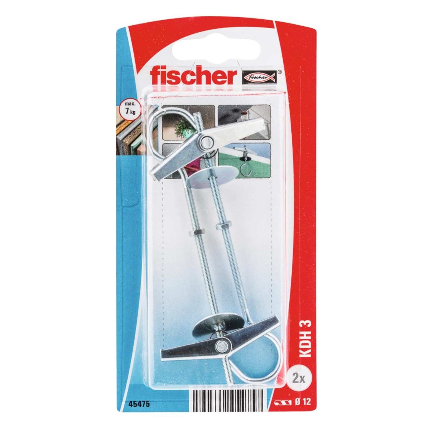 Fischer Kotwa metalowa parasolowa hak sufitowa 3 2szt.