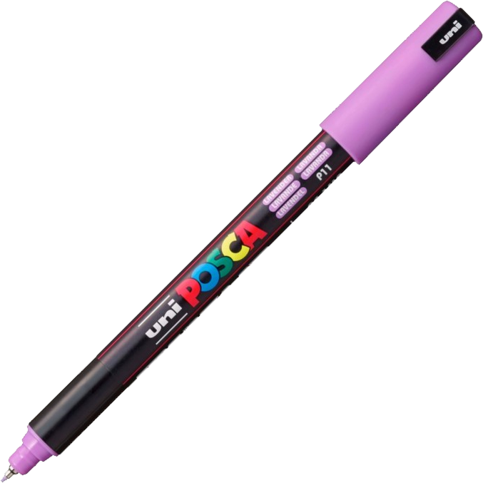 Marker Posca PC-1MR, z farbą plakatową, 0.7mm, pastelowy lawendowy