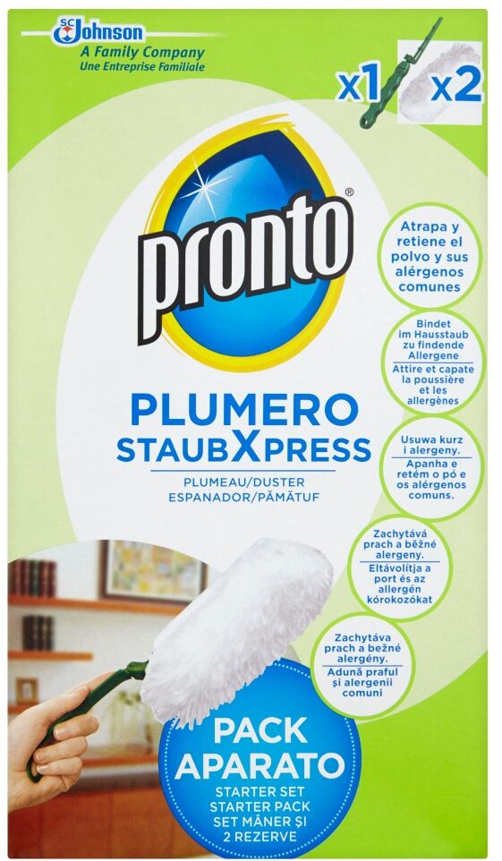 Miotełka do kurzu Pronto Duster rączka+2 końcówki czyszczące