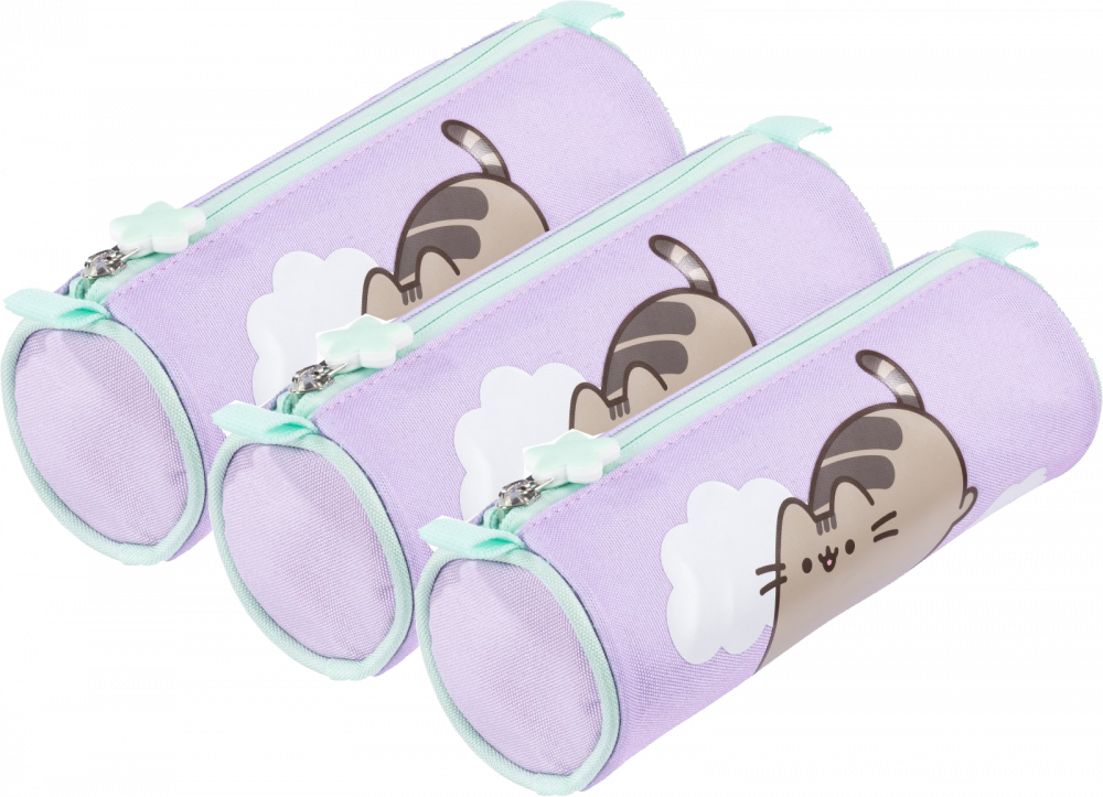 3x Piórnik Pusheen Violet, tuba, bez wyposażenia