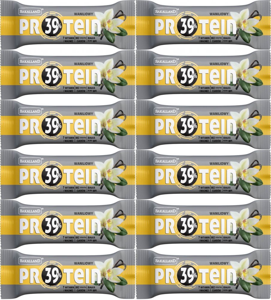 12x Baton proteinowy Bakalland, waniliowy, 35g