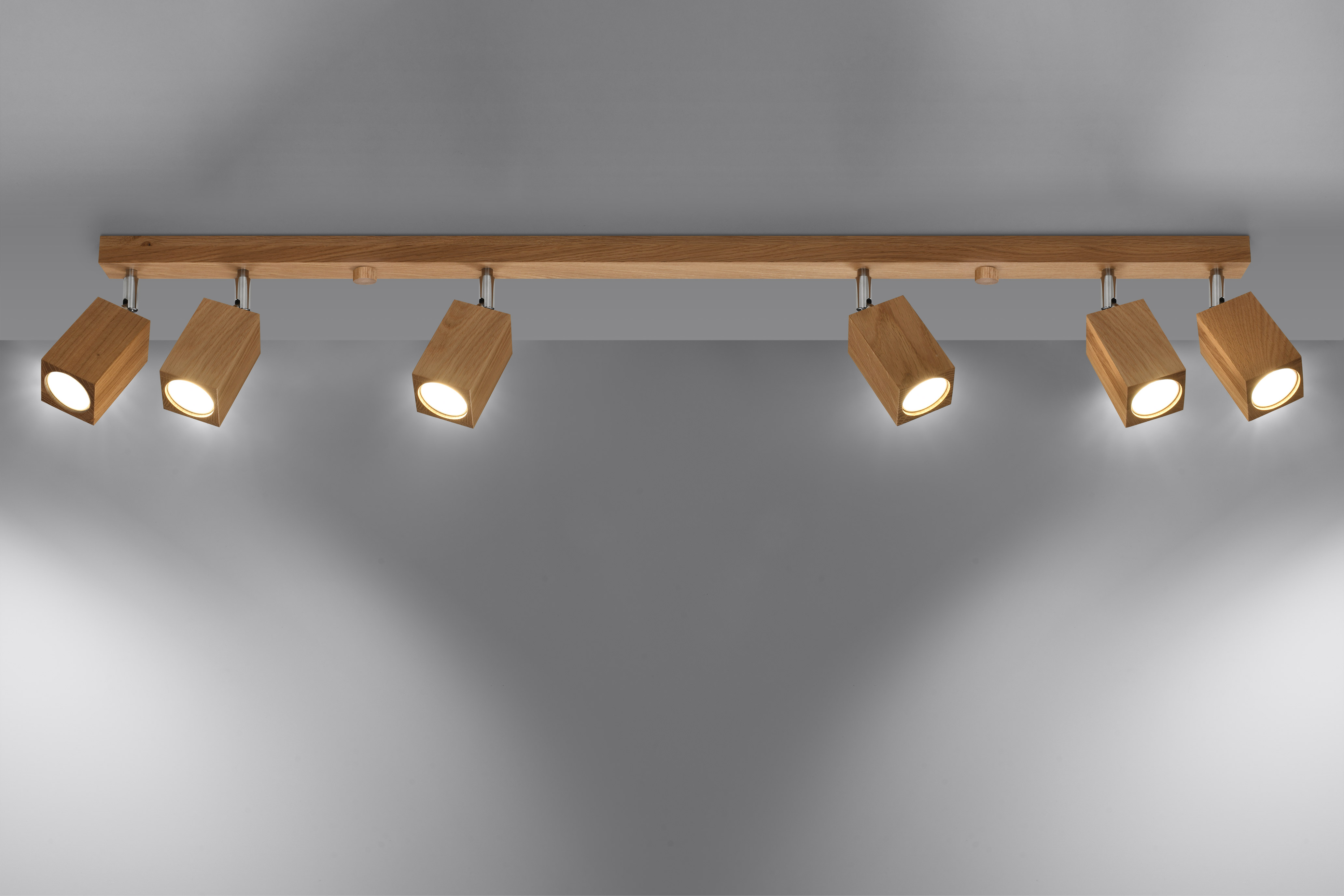 Sollux Lighting Keke lampa podsufitowa 6x40W dąb SL.1039