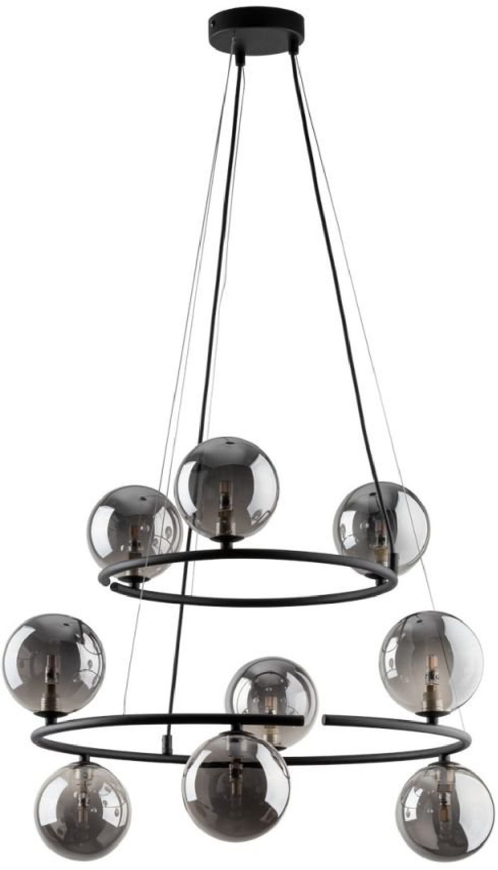 TK Lighting Anabelle lampa wisząca 9x6 W czarna 6845