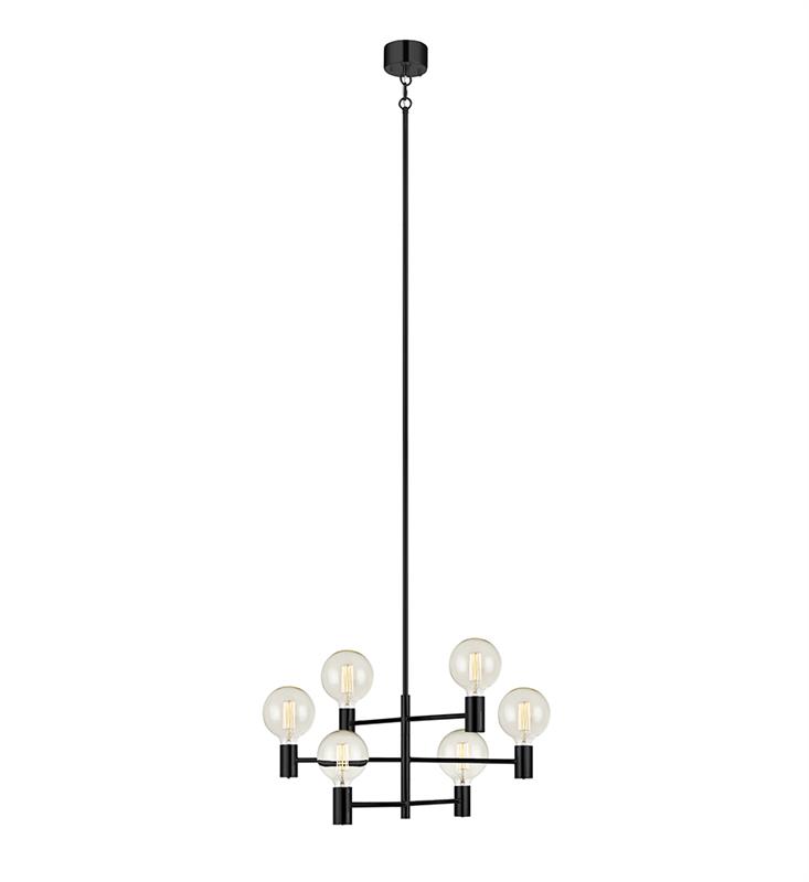 Markslöjd Capital lampa wisząca 6x60W czarna 107281