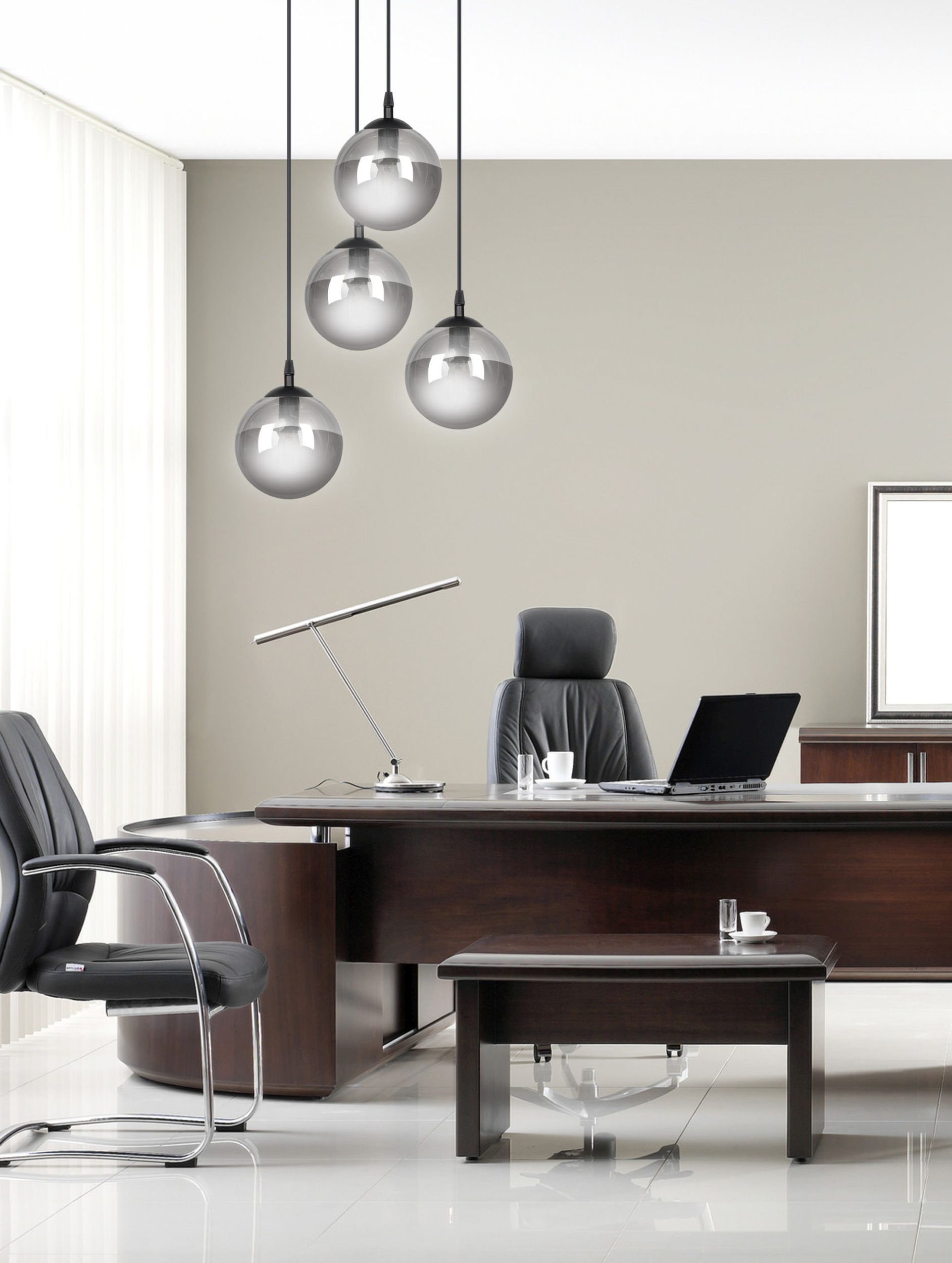 Emibig Cosmo lampa wisząca 4x10 W czarna-grafitowa 712/4PREM