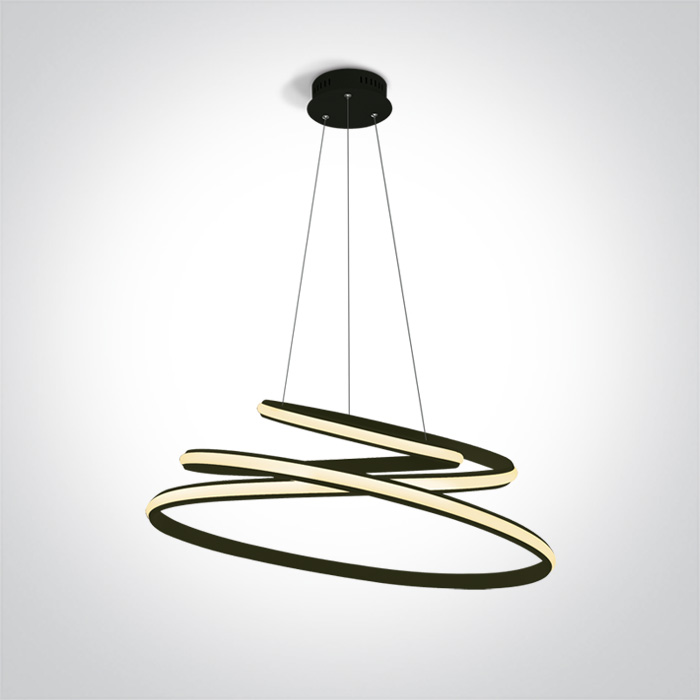 One Light Charma lampa wisząca 1x45 W czarna 63046A/B