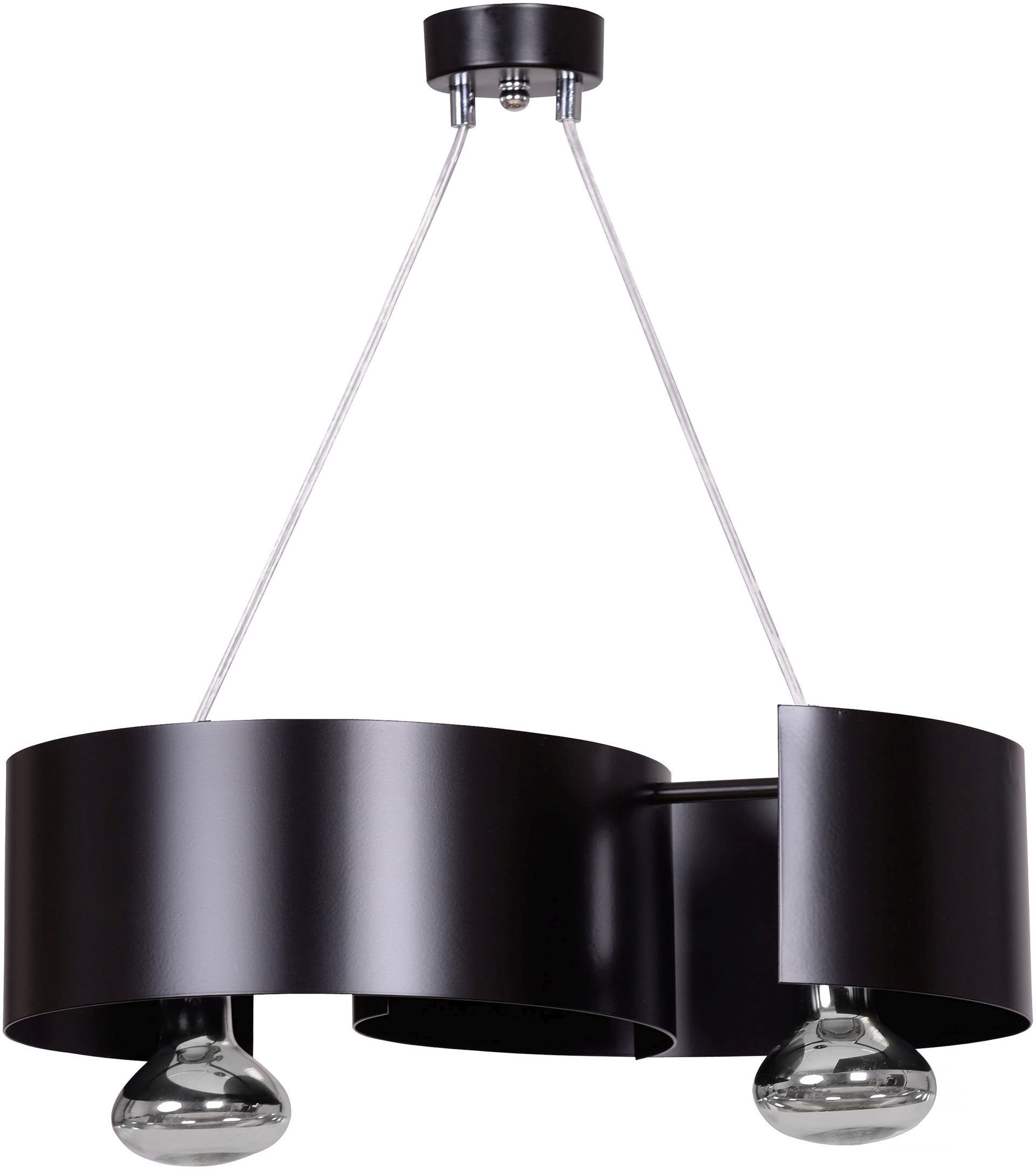 Emibig Vixon lampa wisząca 2x15 W czarna-chrom 284/2