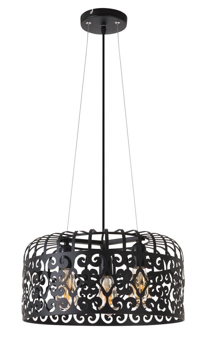 Rabalux Alessandra lampa wisząca 3x60W czarna 2158