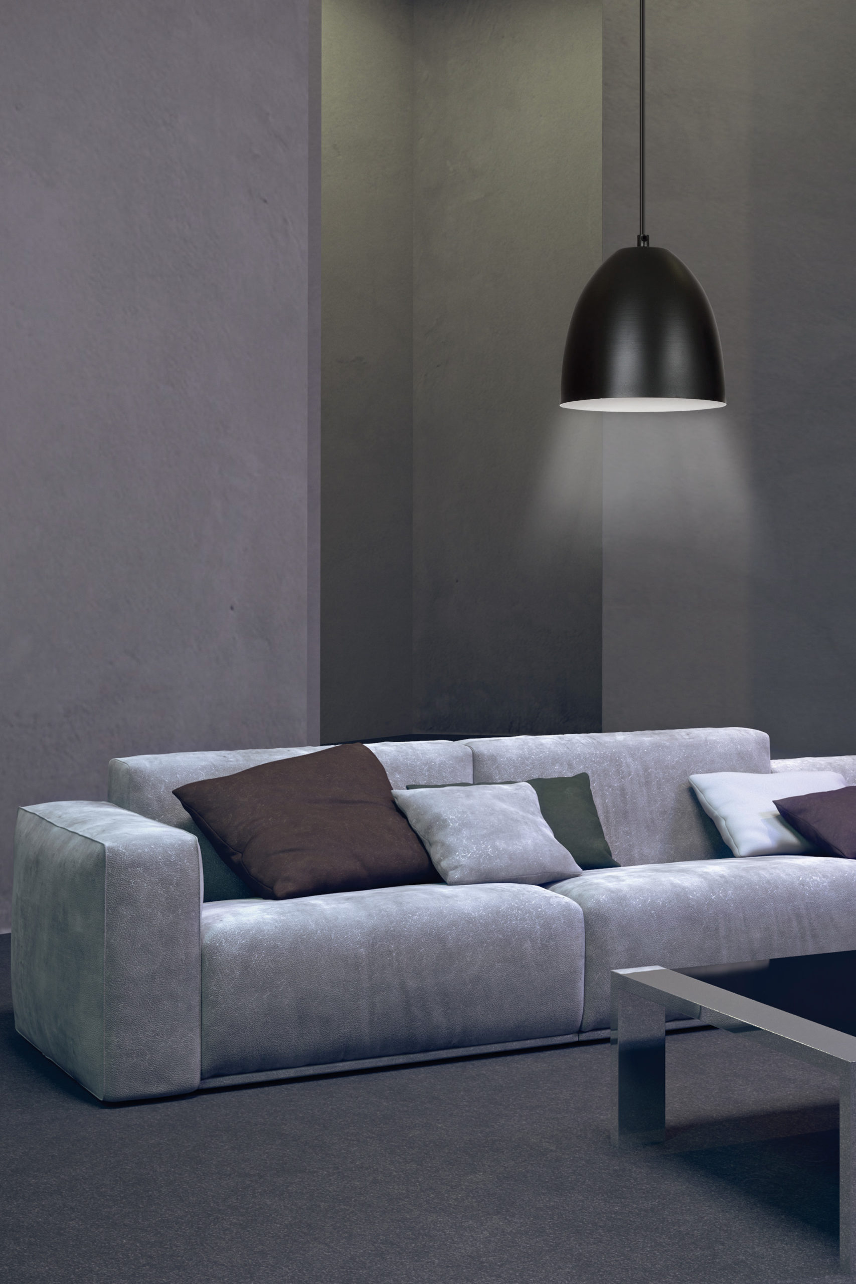 Emibig Lenox lampa wisząca 1x15 W biała-czarna 391/1