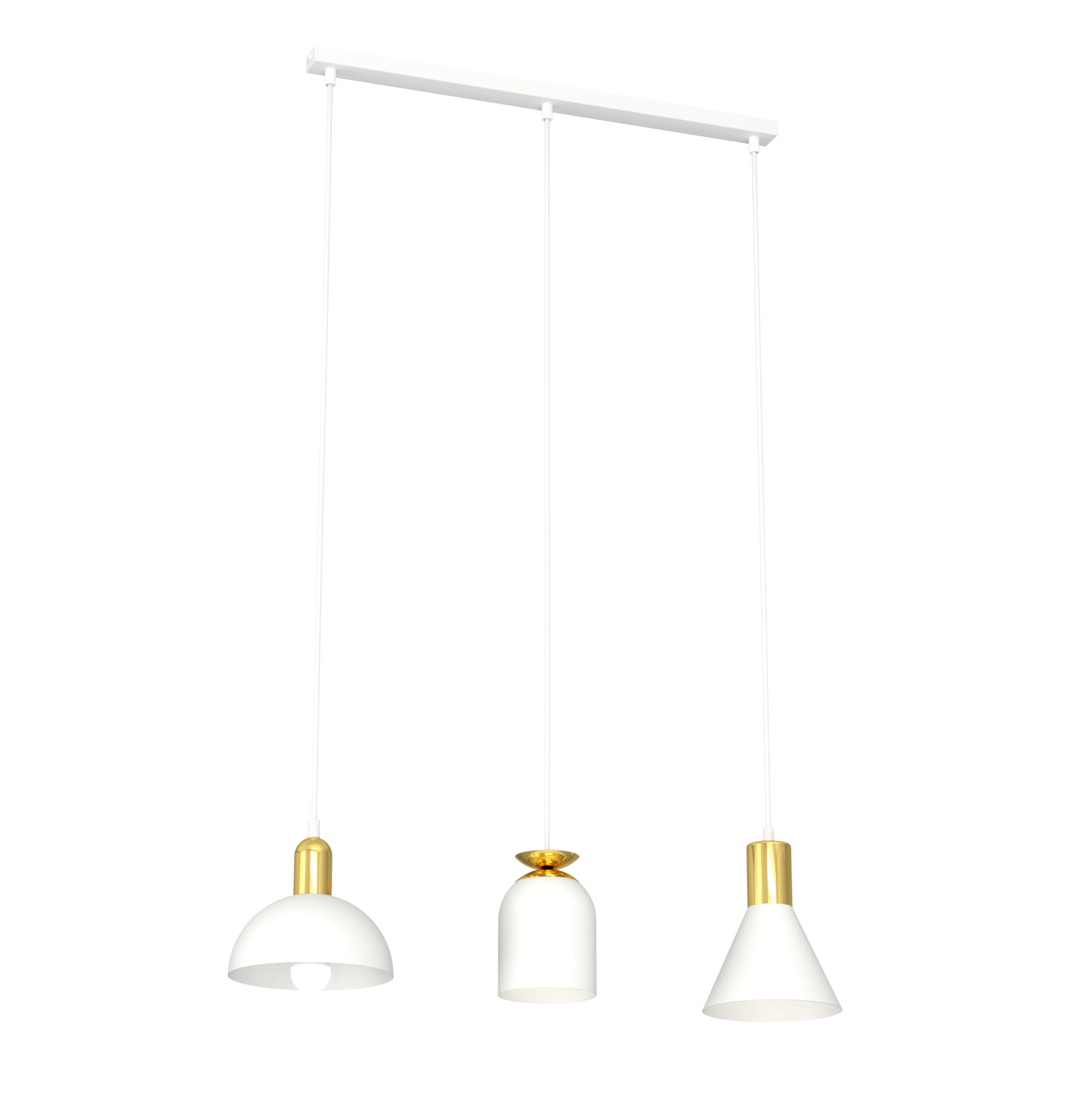 Emibig Fox lampa wisząca 3x15 W czarna-złota 1403/3