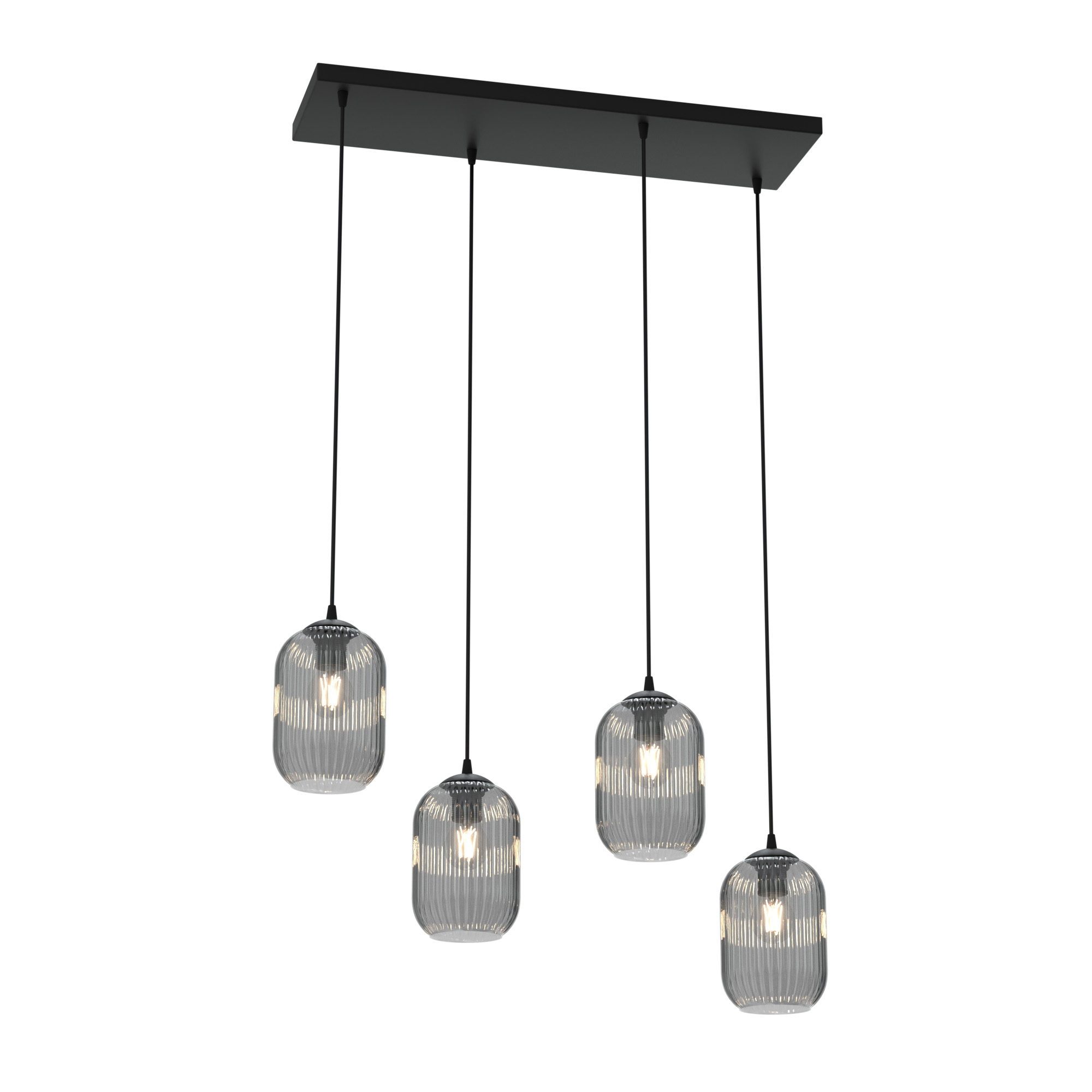 Emibig Verdi lampa wisząca 4x15 W czarna-grafitowa 1434/4