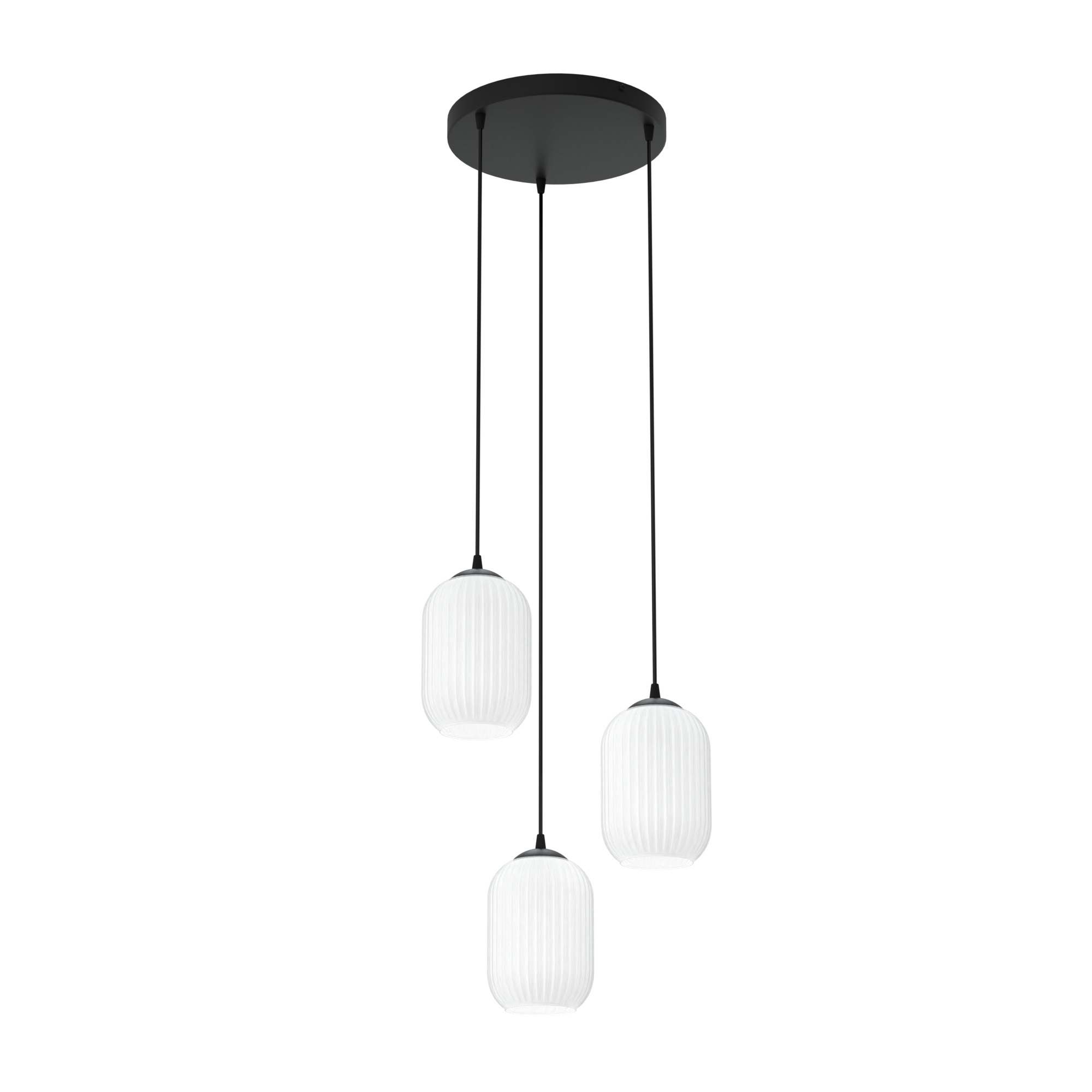 Emibig Verdi lampa wisząca 3x15 W biała-czarna 1435/3PREM
