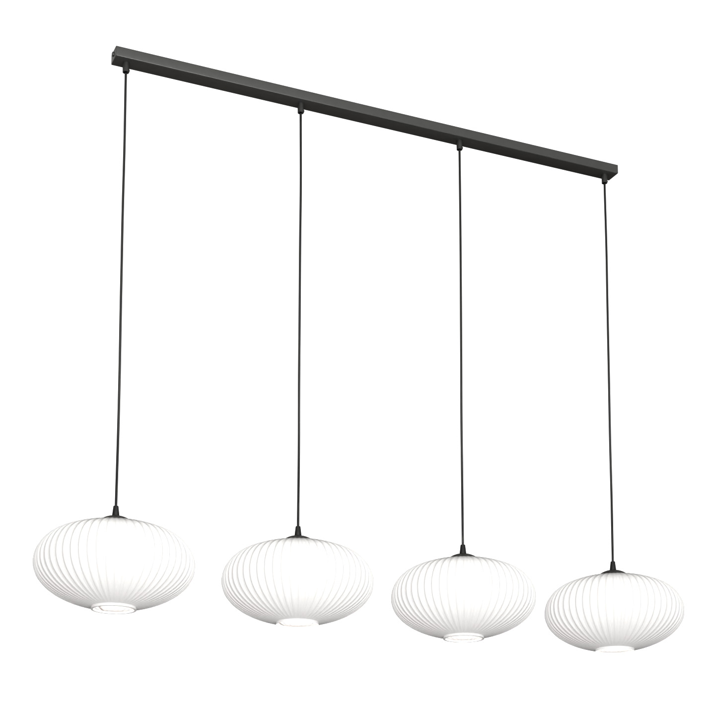 Emibig Coco lampa wisząca 4x15 W biała-czarna 1376/4
