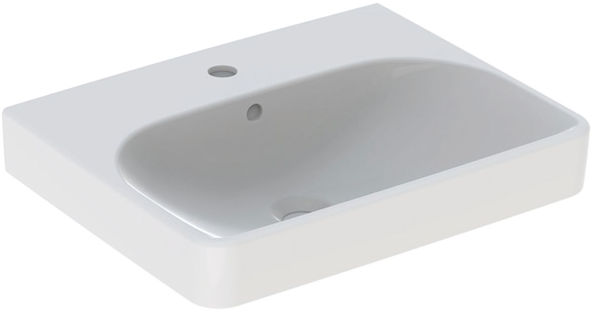 Geberit Smyle Square umywalka 55x44 cm ścienna prostokątna biała 500.259.01.1