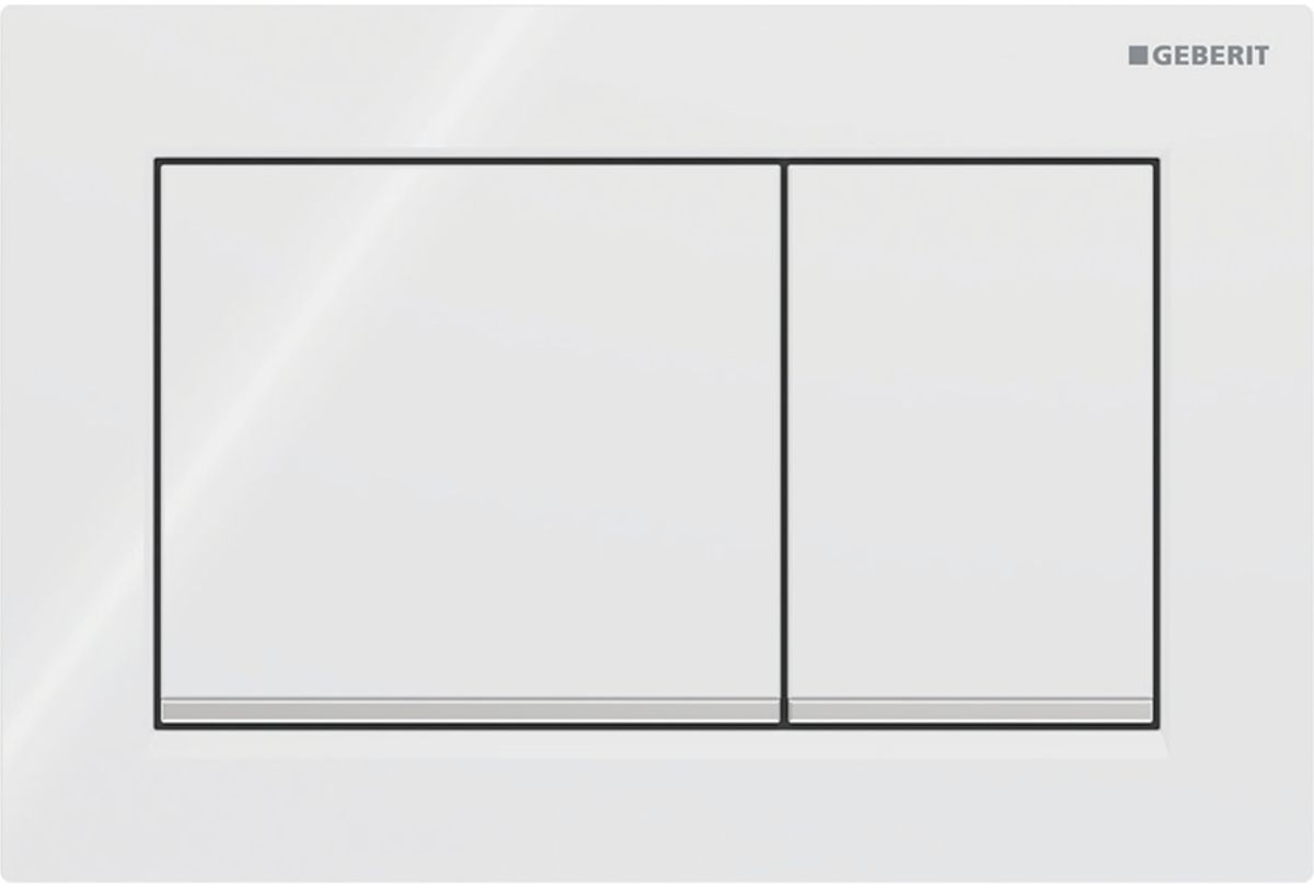 Geberit Omega20 przycisk spłukujący do WC chrom błyszczący-biały 115.080.KJ.1