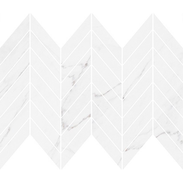 Płytka ścienna mozaika MARINEL white chevron glossy 25,5x29,8 gat. I