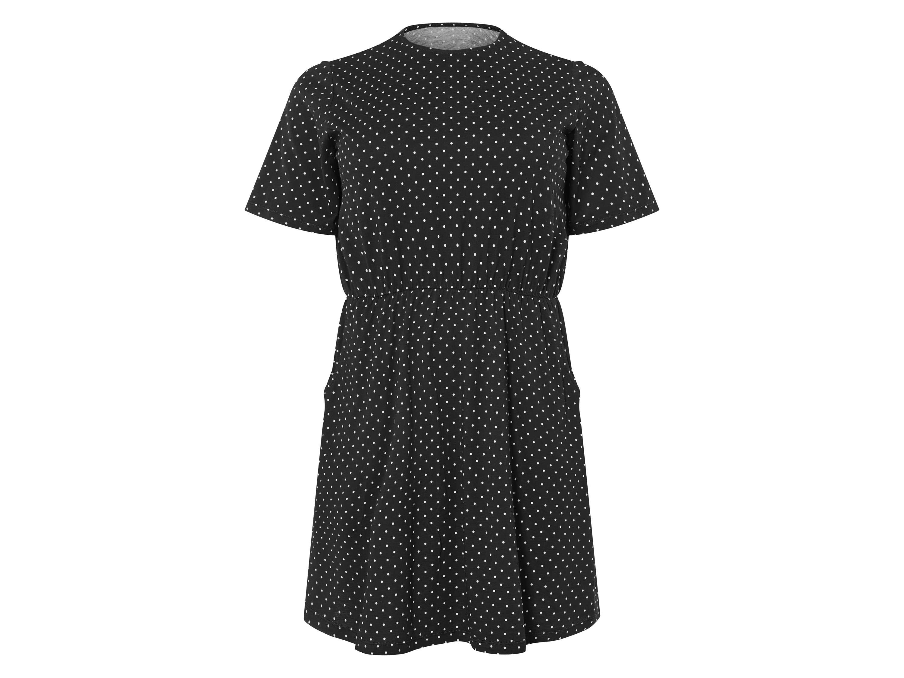 esmara Sukienka damska z bawełną i modalem Wzorzysty/czarny, Xl48/50
