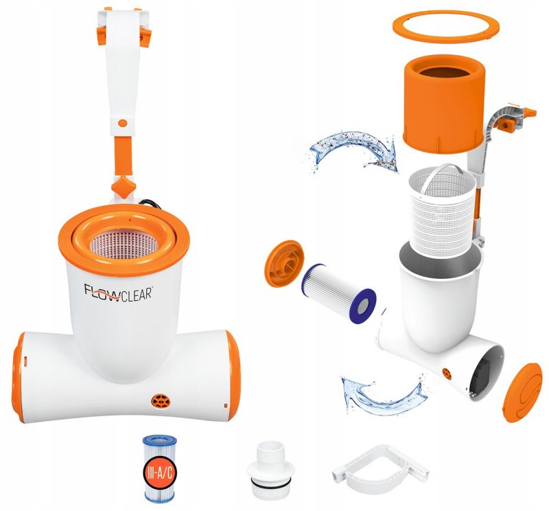 Pompa Filtrująca Bestway Piaskowa do Basenu Ogrodowego Skimatic 2574L 58462 1 szt