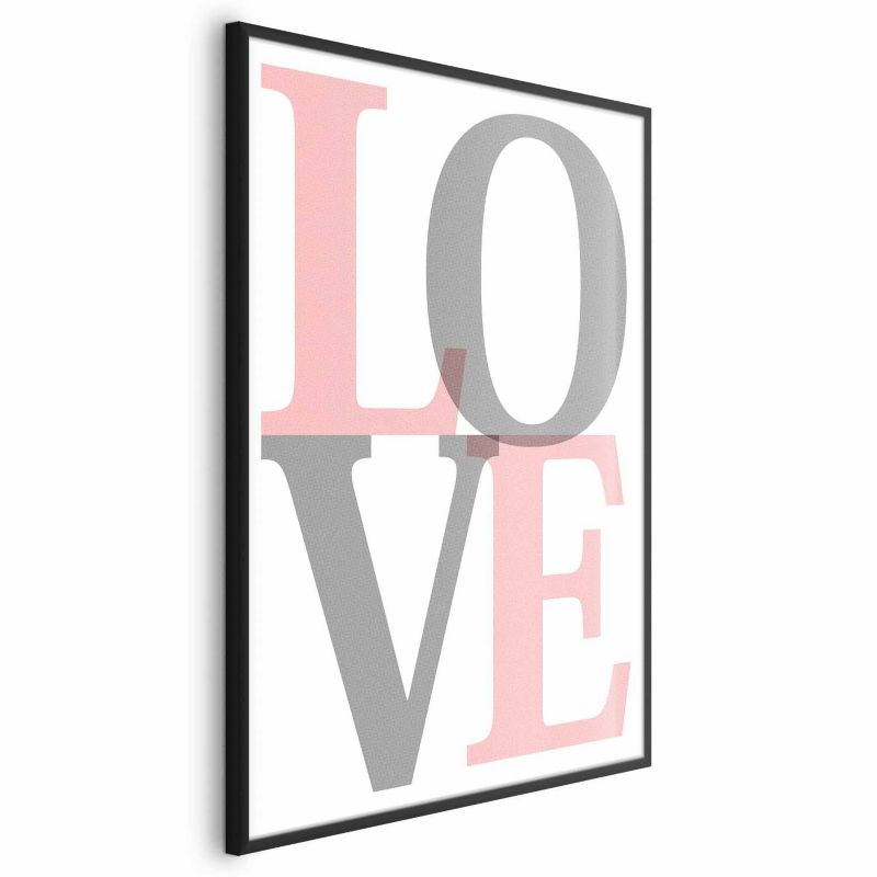 Plakat Artgeist Szara miłość 60x90 cm z ramą czarną 1 szt