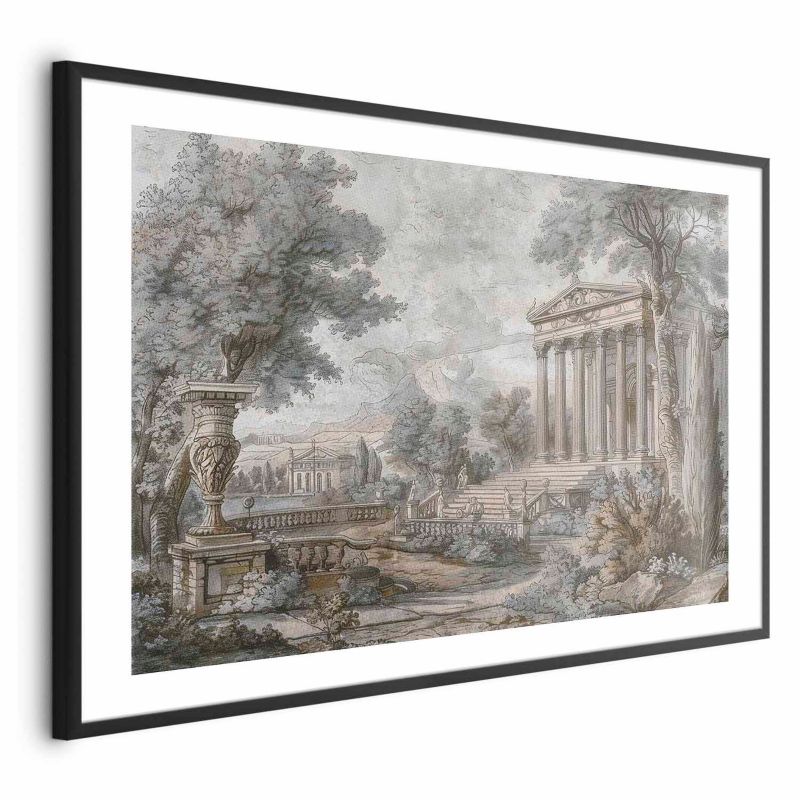 Plakat Artgeist Świątynia na wzgórzu 30x21 cm z ramą czarną 1 szt