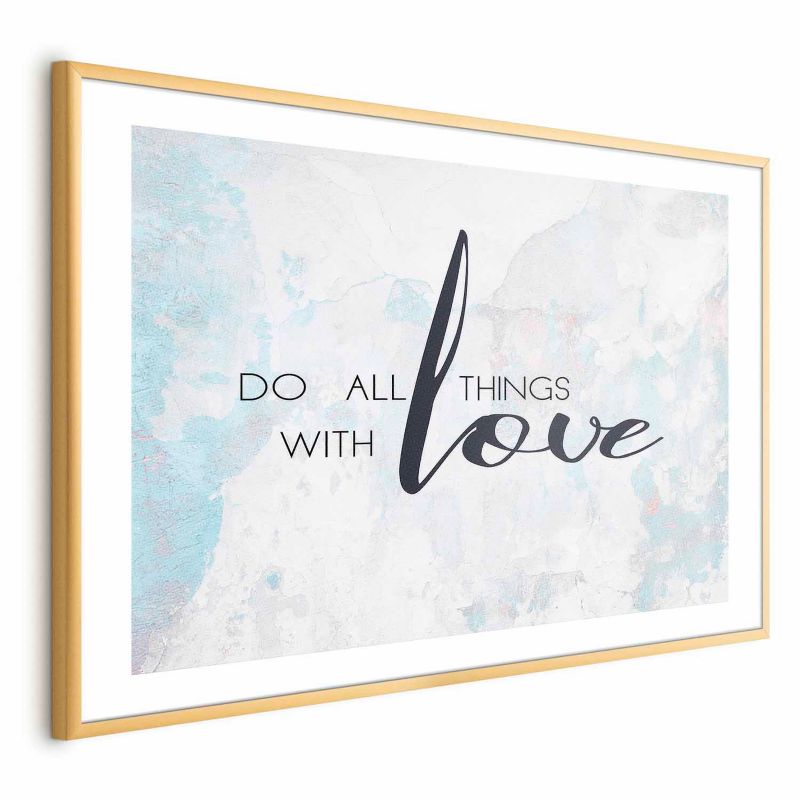 Plakat Artgeist With love 90x60 cm z ramą złotą 1 szt