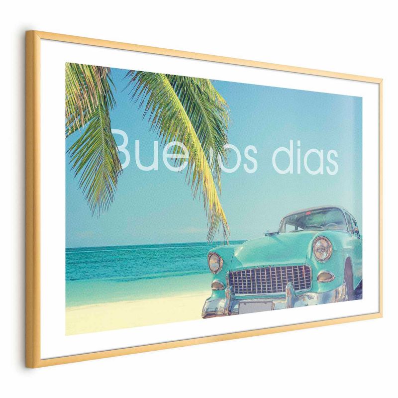 Plakat Artgeist Buenos dias 30x21 cm z ramą złotą 1 szt
