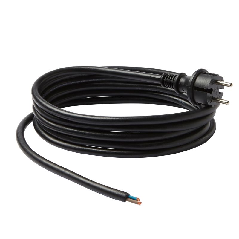 Wtyczka z przewodem Diall z gumy 2 x 1,5 mm 3 m