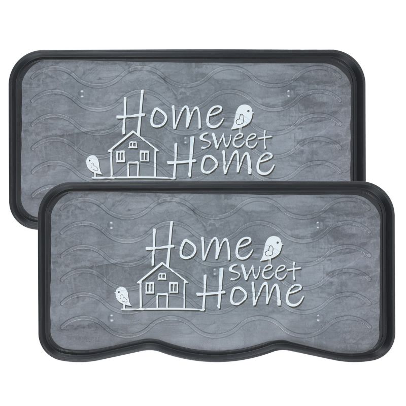 Ociekacz na buty e-floor Sweet Home drukowany szary 38 x 75 cm 2 szt