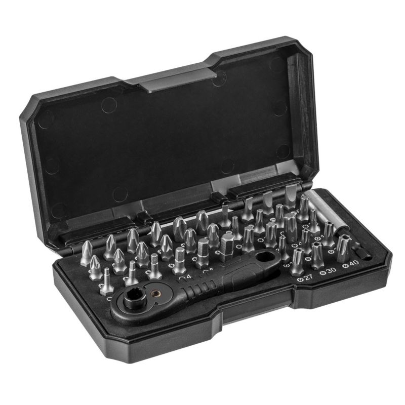 Końcówki wkrętakowe NEO TOOLS z uchwytem, zestaw 38 szt. 1 kpl