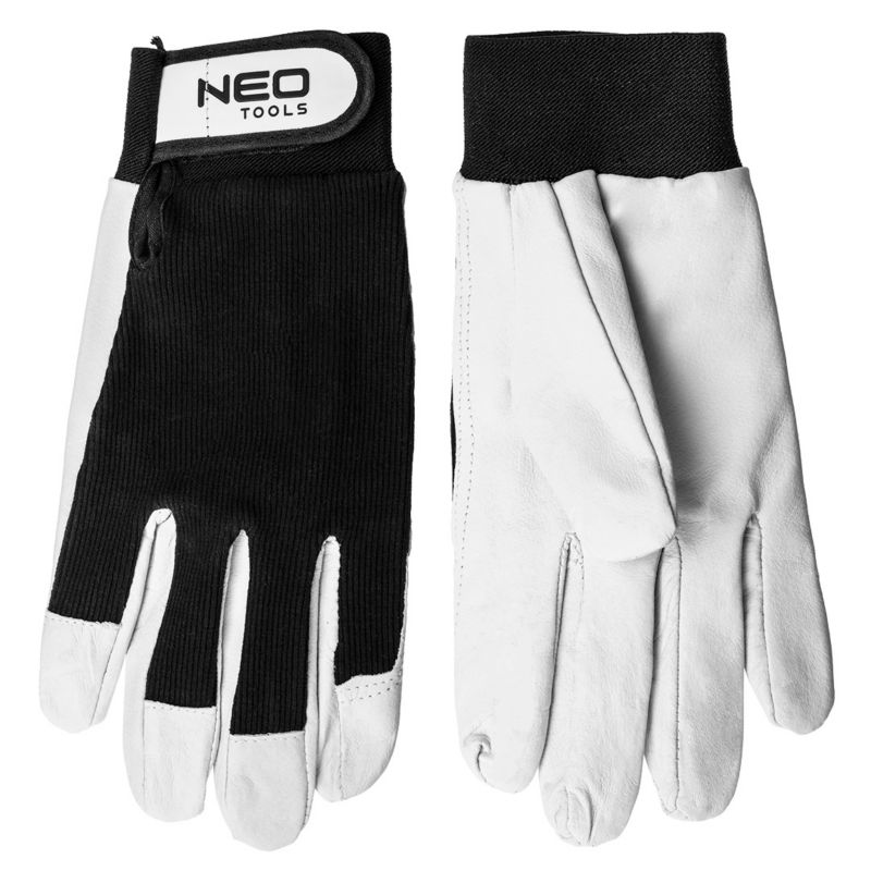 Rękawice robocze NEO TOOLS skóra świńska licowa, z rzepem, 10" 1 para