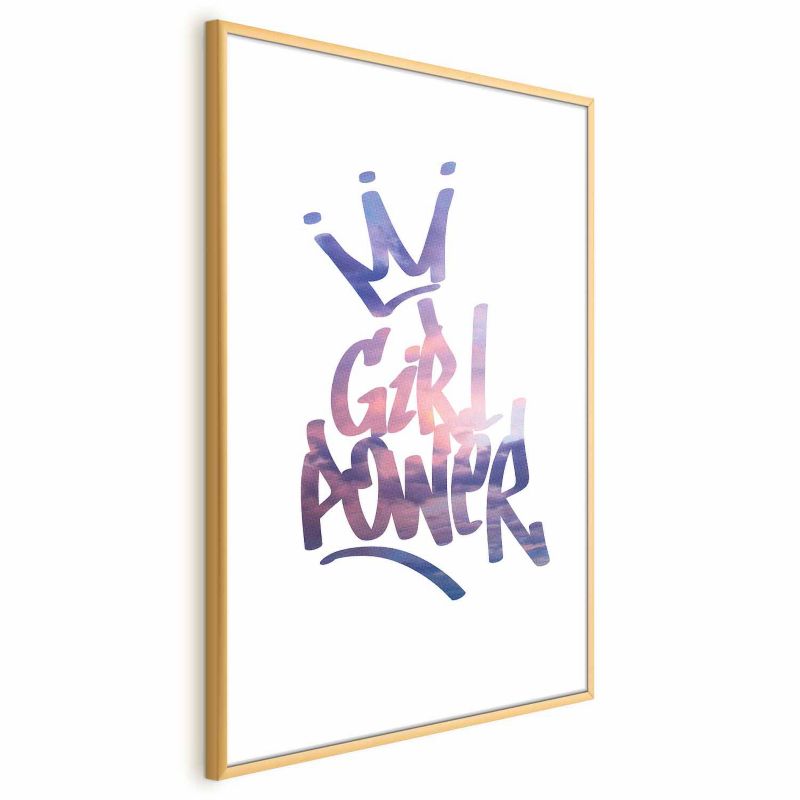 Plakat Artgeist Girl Power 21x30 cm z ramą złotą 1 szt