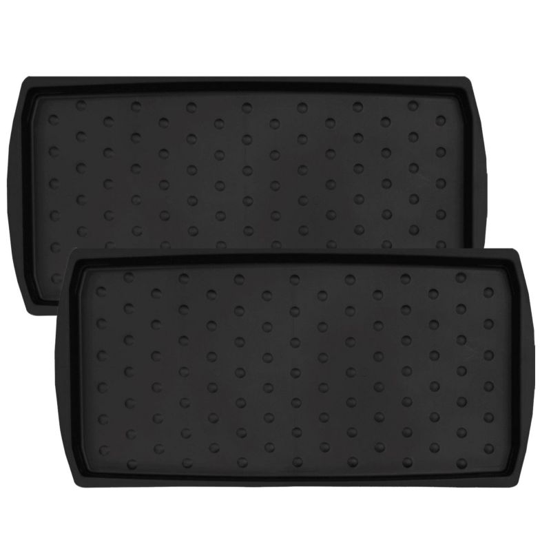 Ociekacz na buty e-floor Soho 38 x 73 cm czarny 2 szt