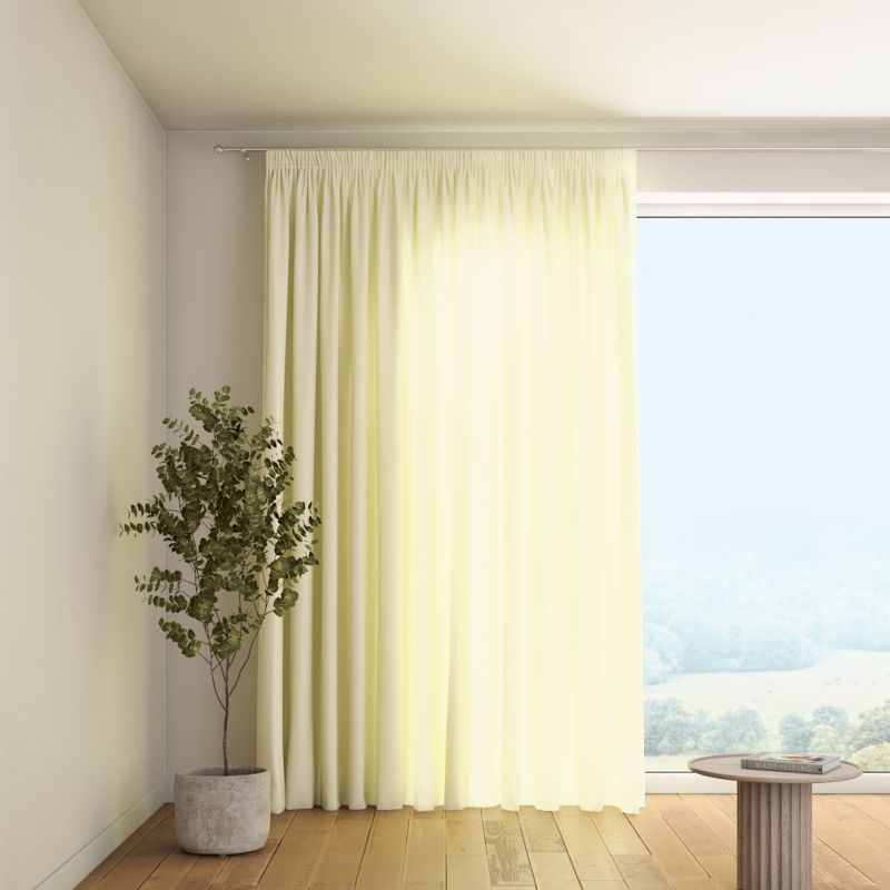 Zasłona na taśmie marszczącej 1 szt. 130 x 260 cm Dekoria prześwitujący ecru 1 szt.