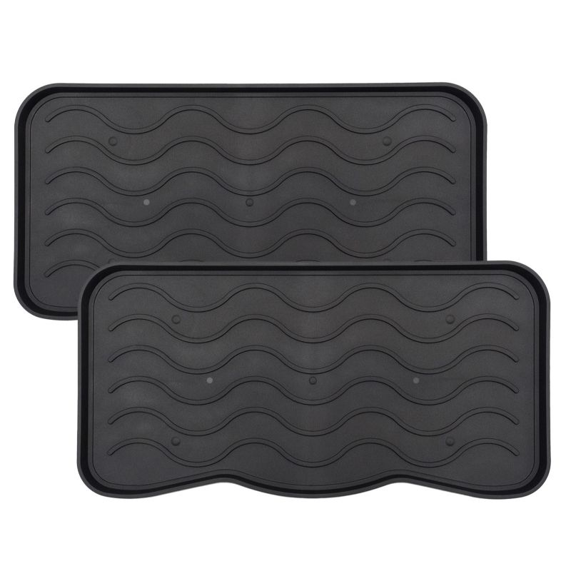 Ociekacz na buty e-floor Signet 38 x 75 cm czarny 2 szt