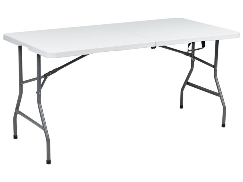 Stół składany ogrodowy dla 4 osób Cugnoli 152 x 74 cm Biały 1 szt.