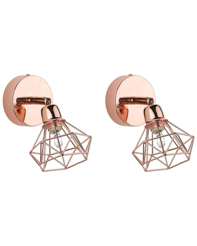 Zestaw 2 lamp spot Erma Regulowana Metal Miedziany 1 par.