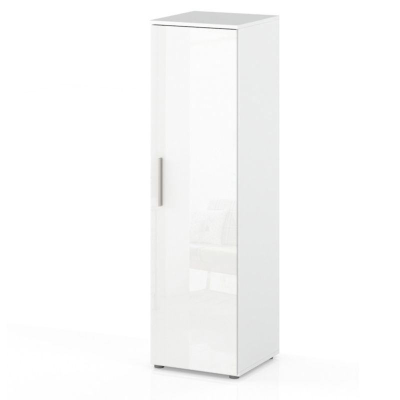 Słupek Salonowy Hurtownia-Mebli Półek 4 Słupek Magnum 40cm Biały Mat Biały Połysk 40x54x192 cm 1szt.