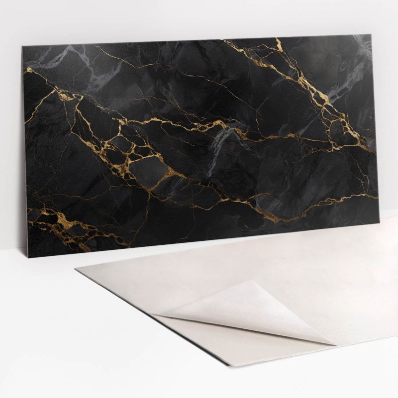 Panel samoprzylepny Tulup Ciemny marmur i złoto 100x50 cm 1 szt.